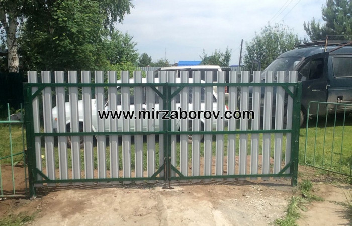 № 9008 Ворота из мет. штакетника Нижний склад